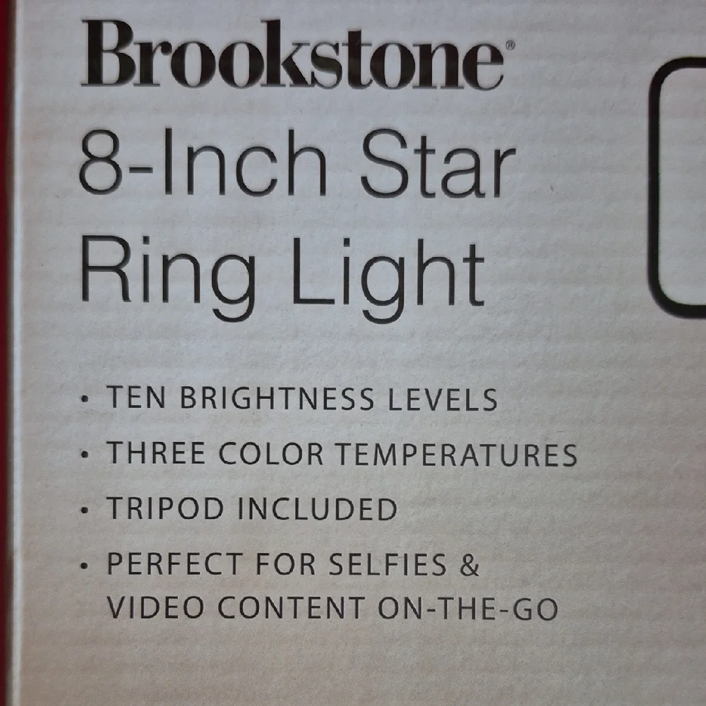 Brookstone 8-Inch Star Ring Light - Black